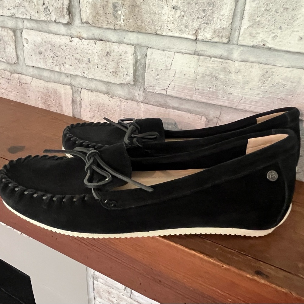 Hush‎ Puppies Women's Black Suede Moccasin Size 9